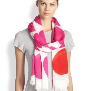 Kate Spade pink polka dot scarf